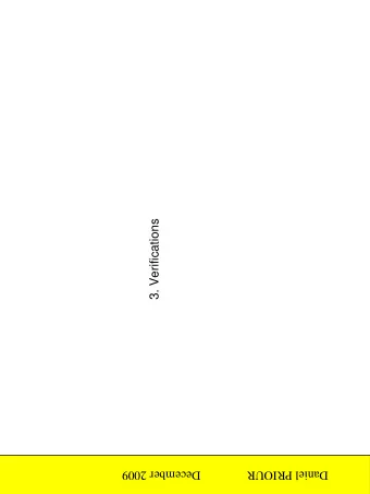 3. Verifications  Daniel PRIOUR               December 2009  Validation: weight stretched  Article: