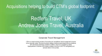 Andrew Jones Travel, Australia  Corporate Travel Management  CTM is an award-winning provider of