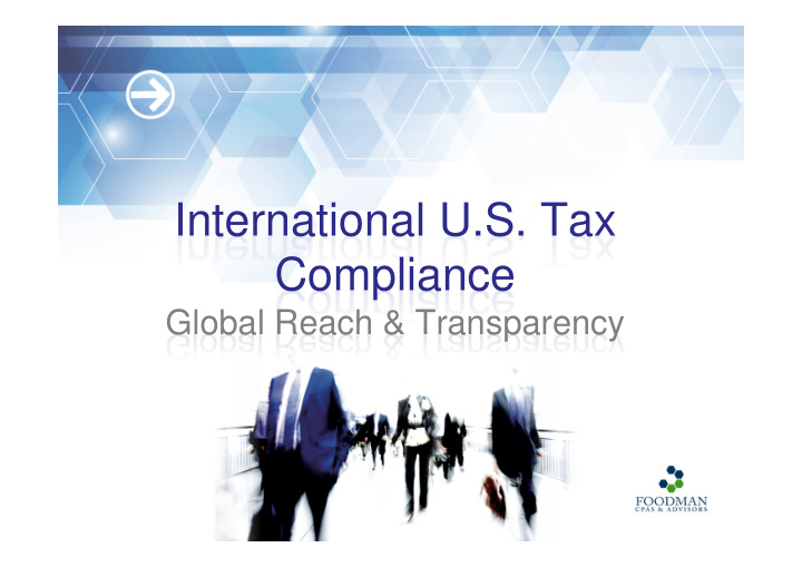 international u s tax compliance