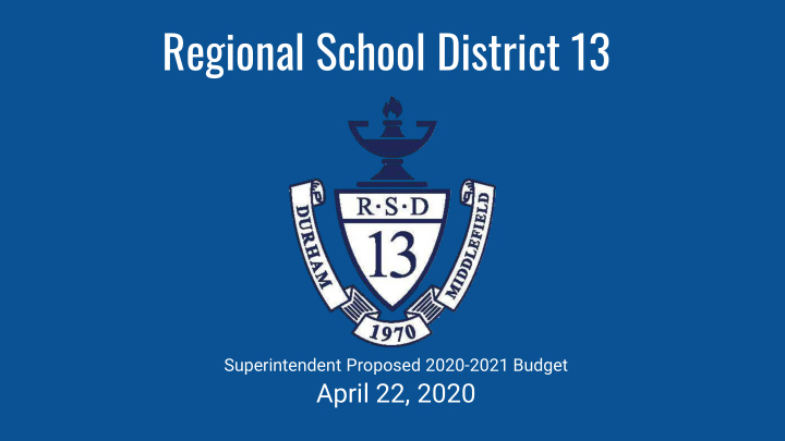 regional school district 13