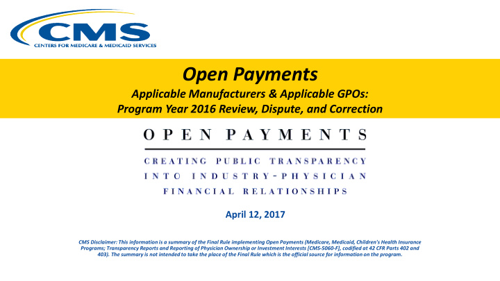 open payments