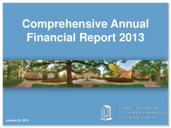 Endowment Overview  January 22, 2014  Committee Charter  A primary audit-related function of the
