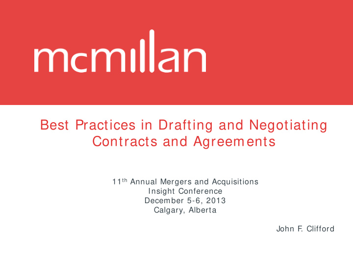 best practices in drafting and negotiating contracts and