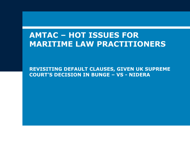 amtac hot issues for