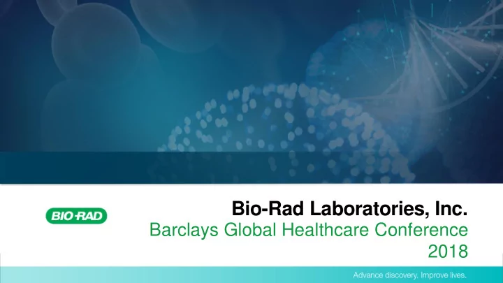 bio rad laboratories inc