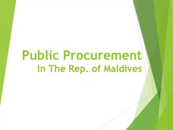 Public Procurement  in The Rep. of Maldives  Introduction  Tender Evaluation Section  Definition of