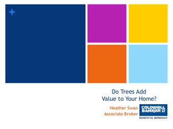 +  Do Trees Add  Value to Your Home?  Heather Swan  Associate Broker  Lets Talk Numbers  +