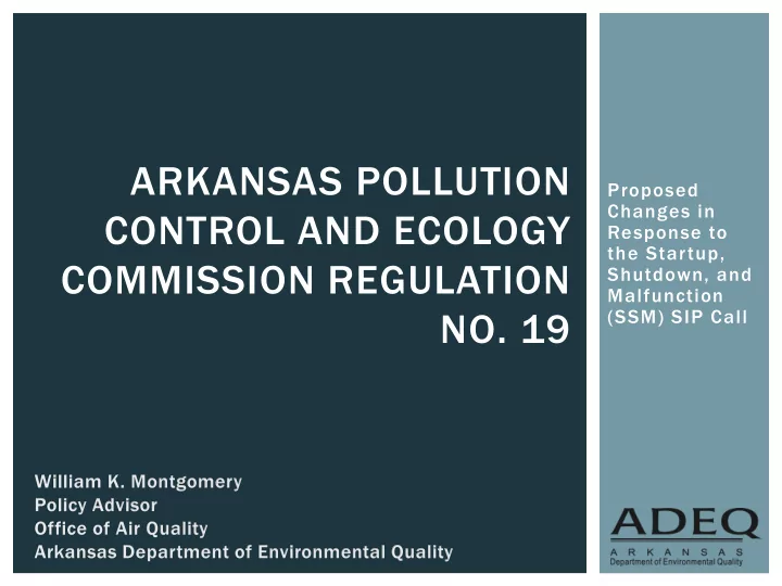 control and ecology