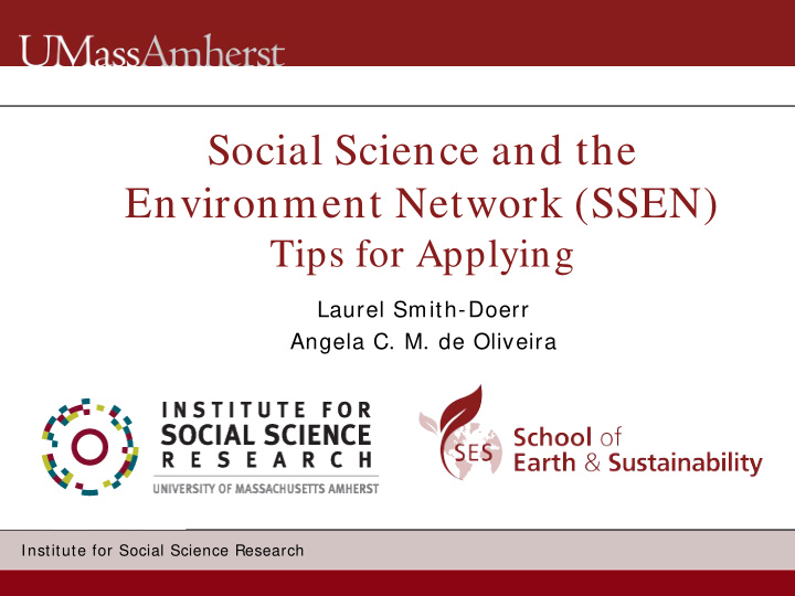 social science and the environment network ssen