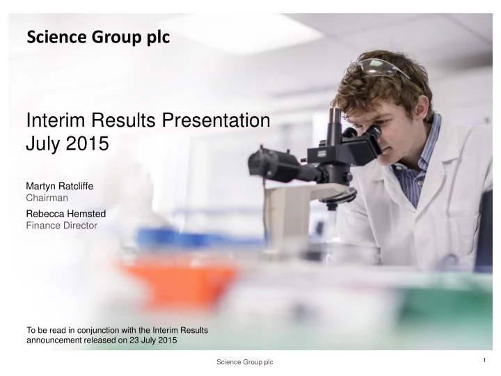 interim results presentation