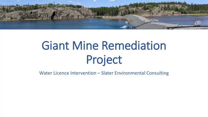 gi giant m mine r remediation on proj oject t