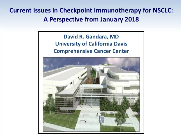 current issues in checkpoint immunotherapy for nsclc a