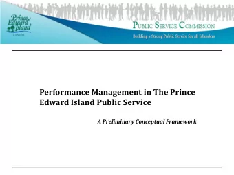 2012  Performance Management Planning Committee  Performance Management in The Prince  Edward