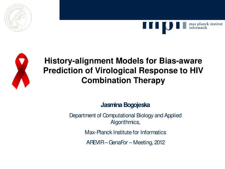 history alignment models for bias aware prediction of