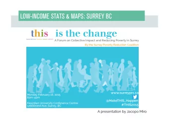 TRANSPORTATION / HOUSING / INCOME / SUPPORT is the change  this  A Forum on Collective Impact and