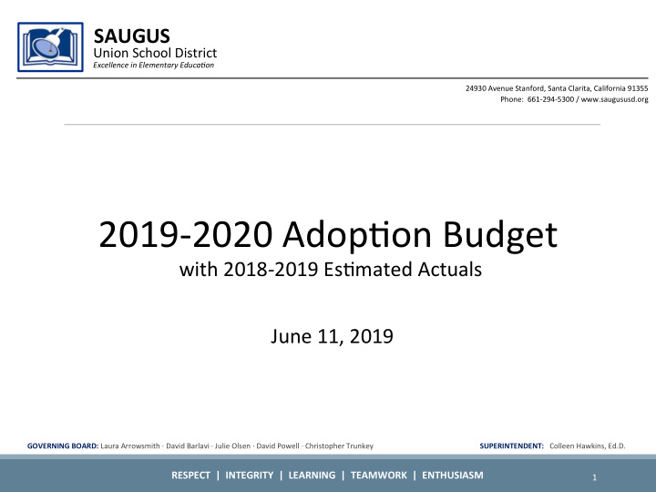 2019 2020 adopgon budget
