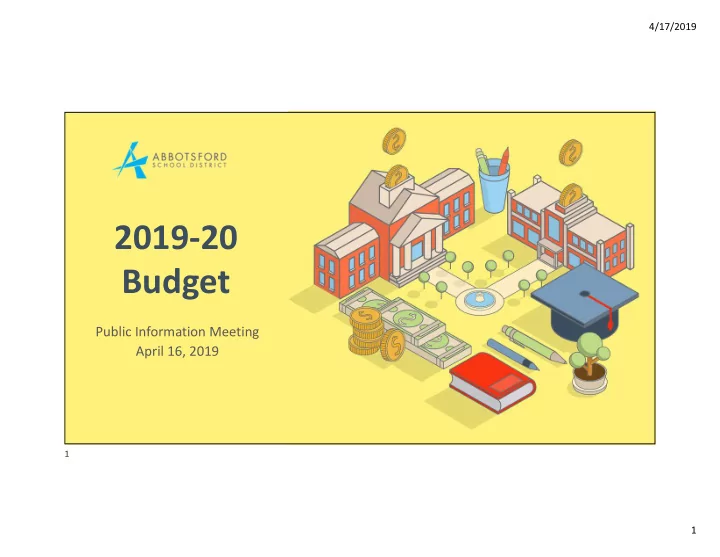2019 20 budget