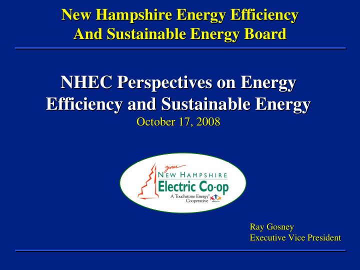 nhec perspectives on energy nhec perspectives on energy