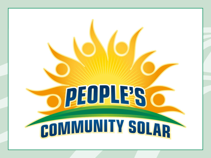 the concept what is community solar