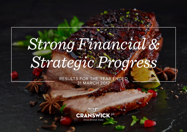 strong financial strategic progress