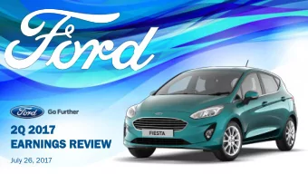 2Q 2017  EARNI  NING  NGS  S REVI  VIEW  July 26, 2017  Business Review  Appendix  Ford Credit