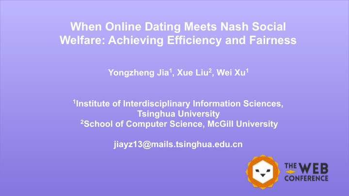 when online dating meets nash social welfare achieving