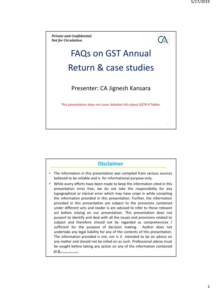 faqs on gst annual return case studies