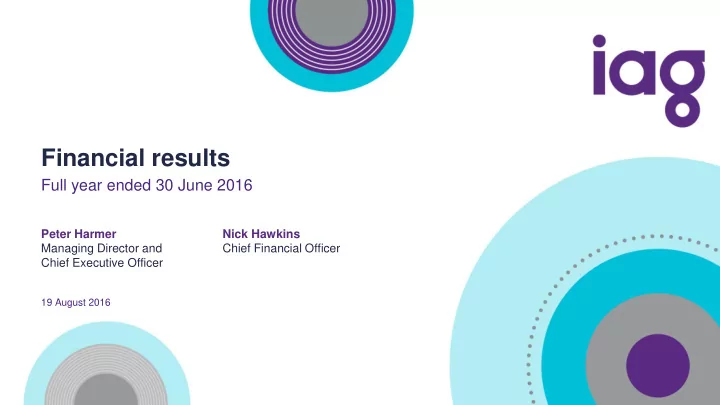 financial results