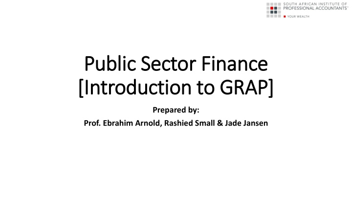 public sector finance in introduction to grap