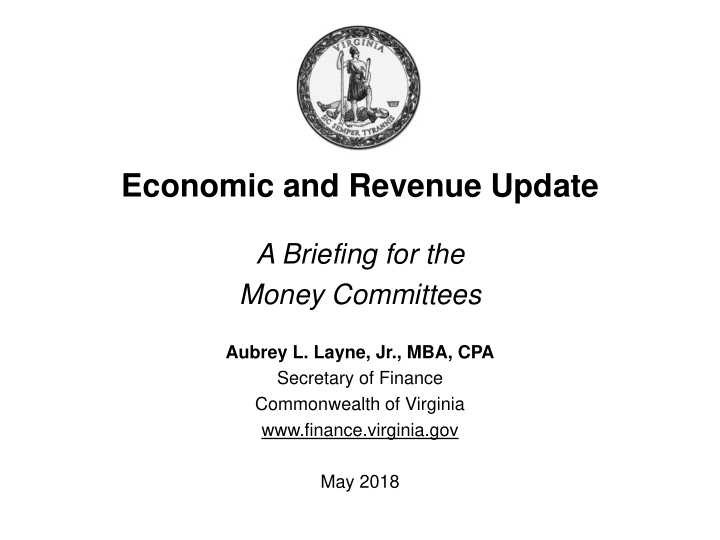 economic and revenue update