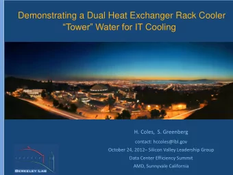 Researchers:    Henry Coles, Steve Greenberg  Sponsors:  California Energy Commission (CEC)