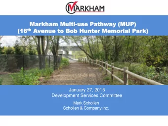 Mar  Markh  kham  am Multi  Multi-use  use Pathw  thway (  ay (MU  MUP)  P) th Aven  (16 (16 th