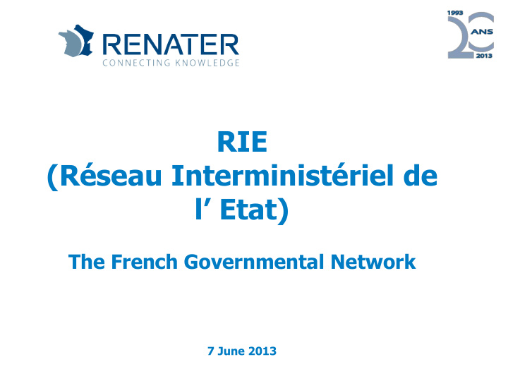 rie r seau interminist riel de l etat