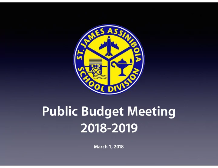 public budget meeting 2018 2019