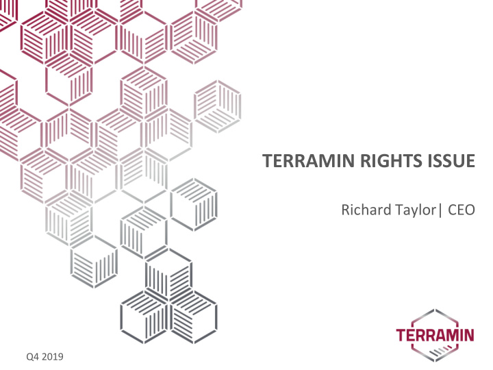 terramin rights issue