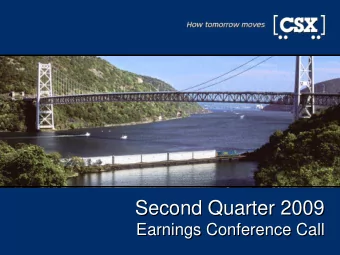 Second Quarter 2009  Second Quarter 2009  Earnings Conference Call  Earnings Conference Call  1  1