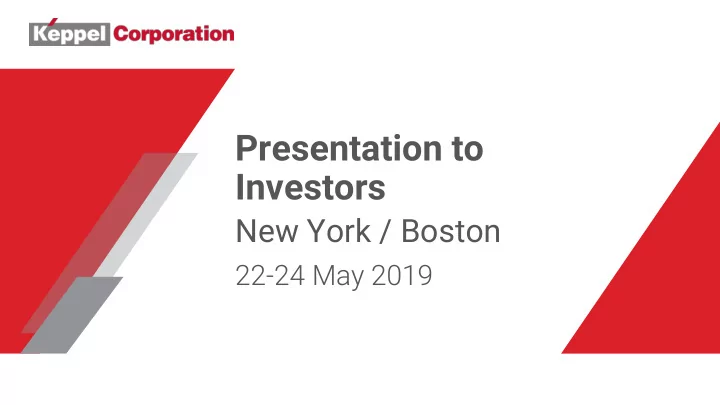 presentation to investors