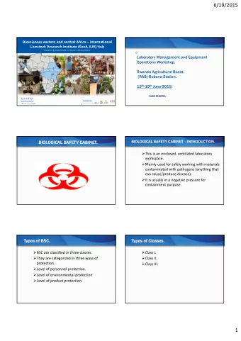 6/19/2015 Biosciences eastern and central Africa  International Livestock Research Institute