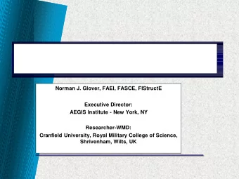 Chemical And Biological Terrorism:  Combating The Evolving Threat of Terrorism  Norman J. Glover,
