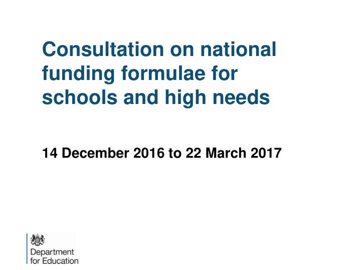 consultation on national