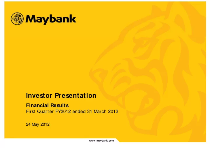 investor presentation
