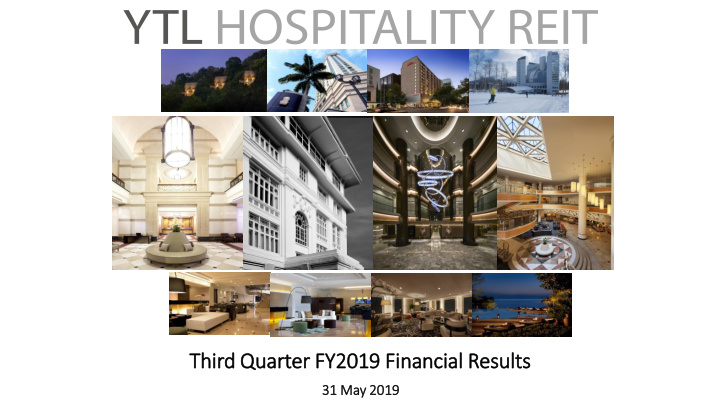 third quarter fy2019 fin inancial l results