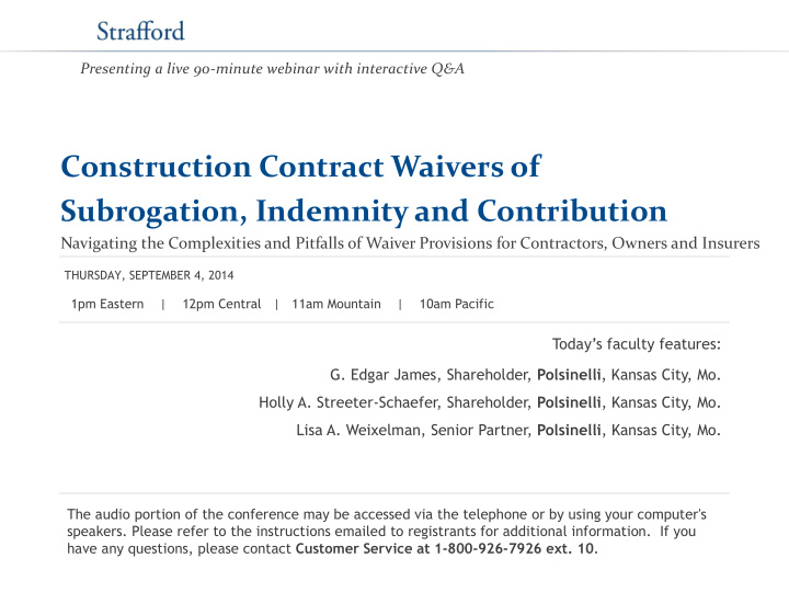 construction contract waivers of subrogation indemnity
