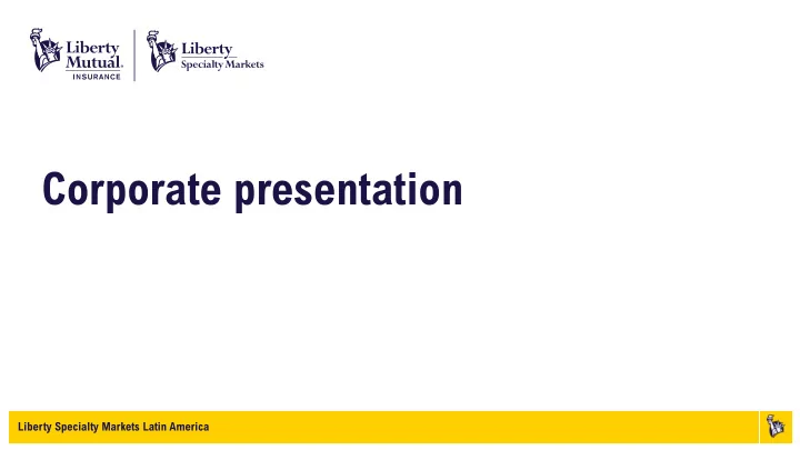 corporate presentation