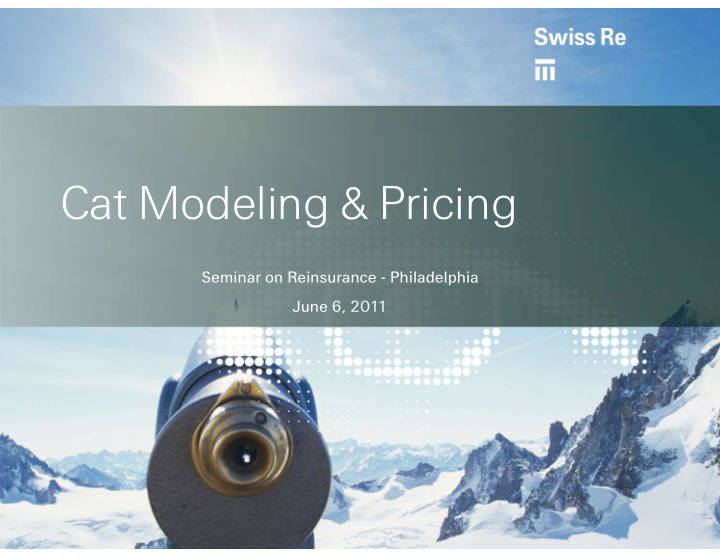 cat modeling pricing