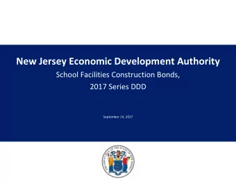 New Jersey Economic Development Authority  School Facilities Construction Bonds,  2017 Series DDD