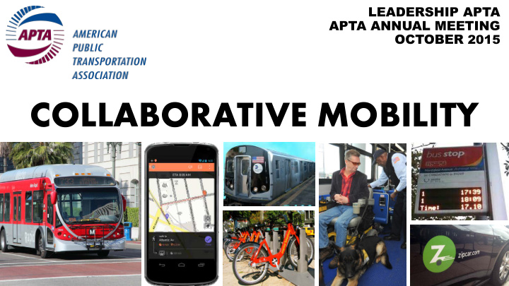 collaborative mobility over 30 interviews from around the