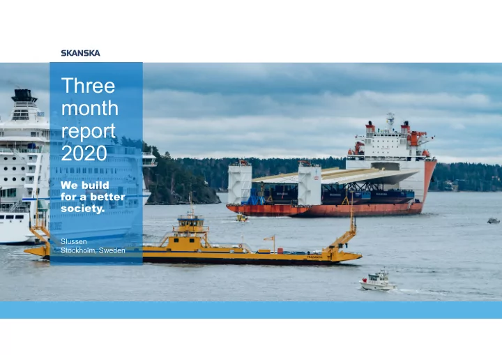 three month report 2020