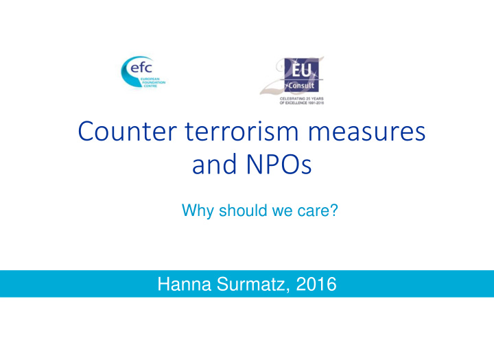 counter terrorism measures and npos