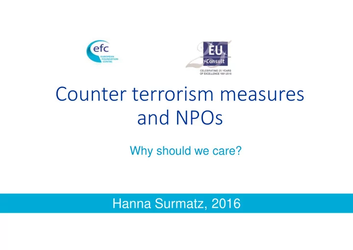 counter terrorism measures and npos